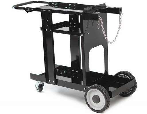 FOXNGEAR FOXNGEAR 350LBS Capacity Welding Cart for MIG/TIG Welder and Plasma Cutter-Black-611C