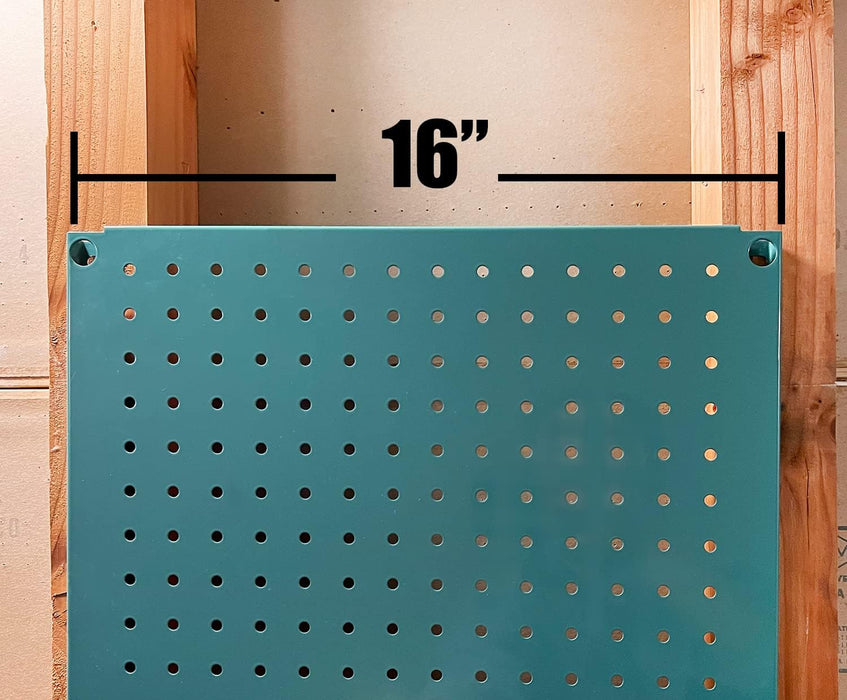 Foxngear HantekSteel Metal Pegboard 12x16Inch Heavy-Duty Wall Organizer for Home Garage Tool Storage-4pcs