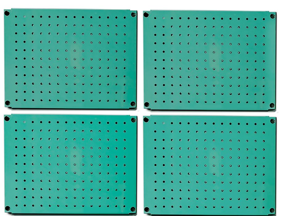 Foxngear HantekSteel Metal Pegboard 12x16Inch Heavy-Duty Wall Organizer for Home Garage Tool Storage-4pcs