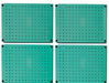 Foxngear HantekSteel Metal Pegboard 12x16Inch Heavy-Duty Wall Organizer for Home Garage Tool Storage-4pcs