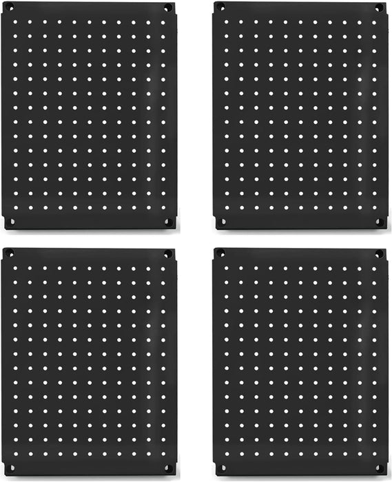 Foxngear HantekSteel Metal Pegboard 12x16Inch Heavy-Duty Wall Organizer for Home Garage Tool Storage-4pcs