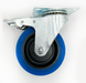 FOXNGEAR 4" TPR Swivel Caster Blue; 198lb Swivel W Total Lock Break