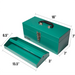 FOXNGEAR Foxngear Heavy-duty 16" Portable Metal Toolbox with Hand Carry-Teal