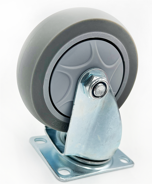 FOXNGEAR 4" TPR+PP Swivel Caster Grey; 198lb