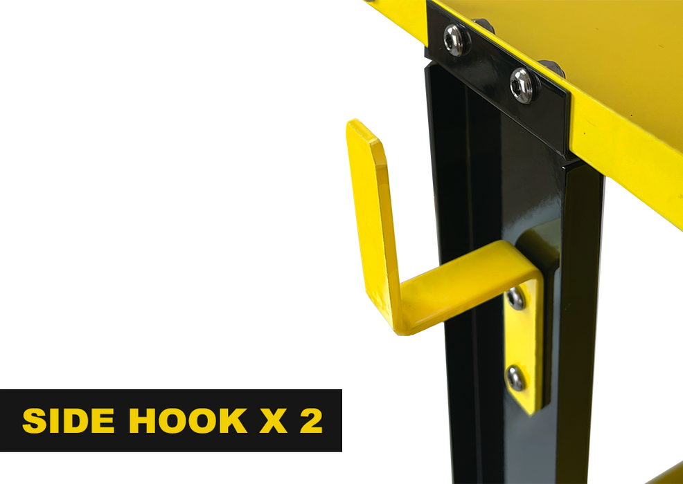 FOXNGEAR FOXNGEAR Welding Cart Heavy Duty for MIG TIG Welder Plasma Cutter 3-Tier Shelf with Tank Storage-Black-612C