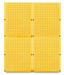 FOXNGEAR Foxngear Metal Pegboard Heavy Duty Wall Organizer for Home Garage Tool Storage-4pcs Yellow 16X20in.